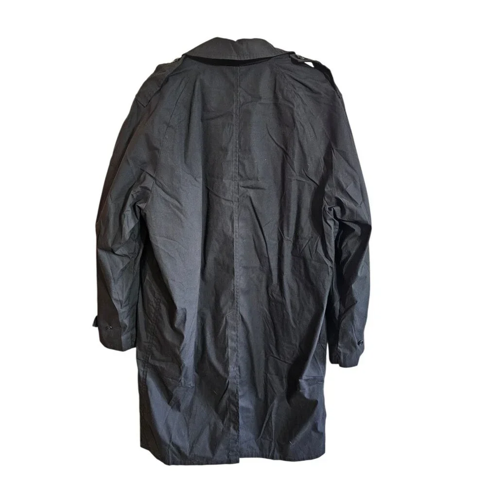 Vintage US Military DSCP Quarterdeck Trench Coat Rain Coat Mens 42XL Classic Lux - Picture 3 of 7
